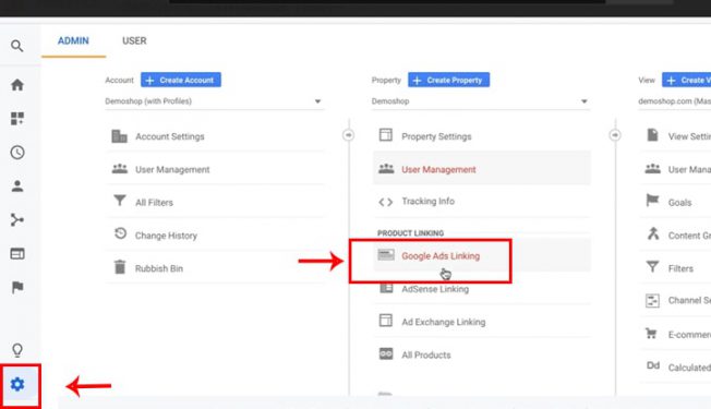  لینک کردن گوگل آنالیتیکس به گوگل ادوردز - بخش ادمین