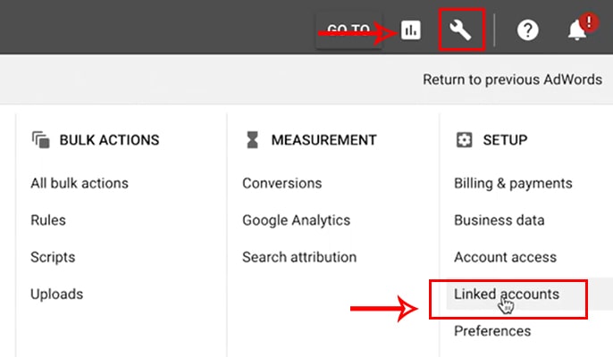  لینک کردن گوگل آنالیتیکس به گوگل ادوردز - Linked Accounts