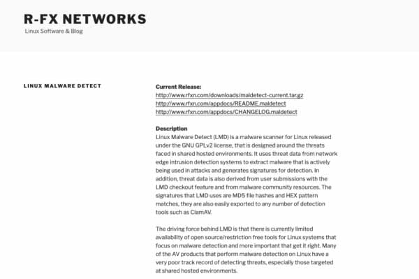 ویروس و بدافزار وب سایت - Linux Malware Detect