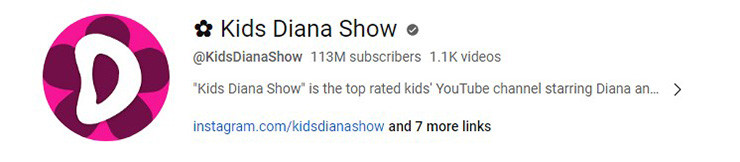 کانال یوتیوب Kids Diana Show