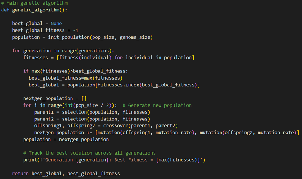 الگوریتم‌ ژنتیک در پایتون