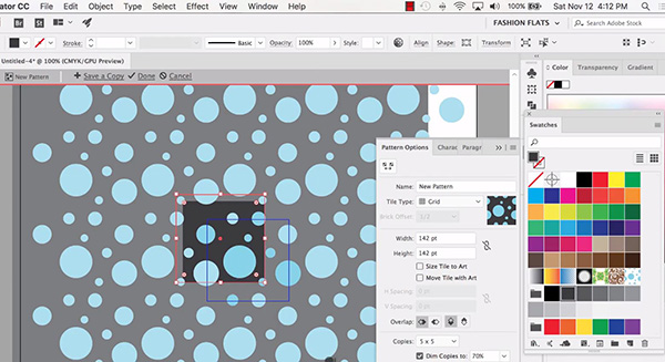 طراحی الگوی پارچه در ایلوستریتور