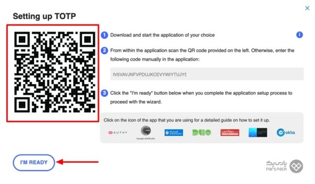 نحوه فعالسازی احراز هویت با Google Authenticator