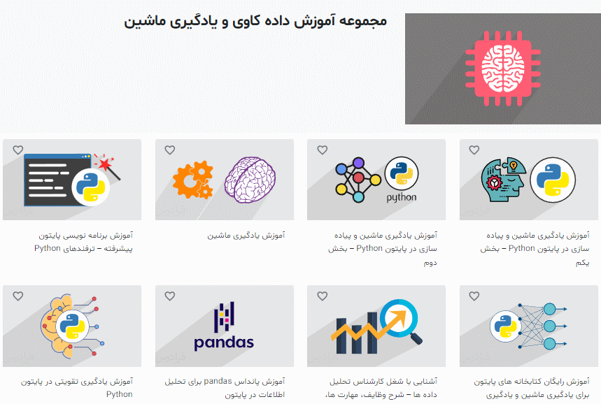 فیلم های آموزش یادگیری ماشین مرتبط با فرادرس