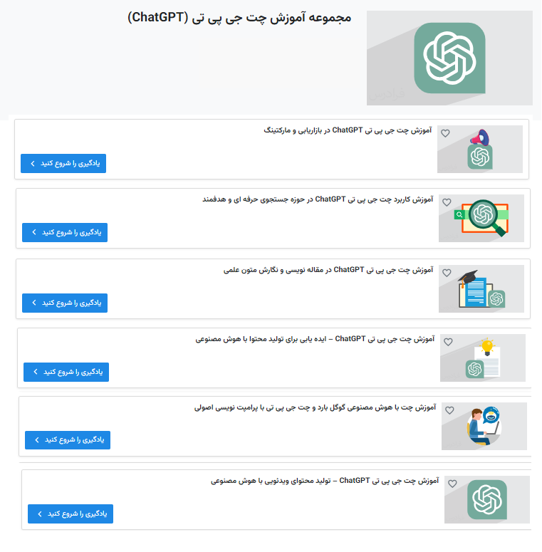 مجموعه آموزش ChatGPT فرادرس - انجام کارها با هوش مصنوعی 