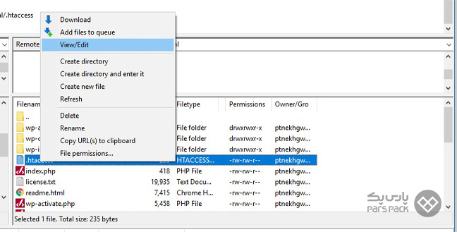 ویرایش فایل htaccess.برای رفع خطای 408 Request timeout