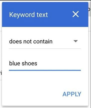 keyword text