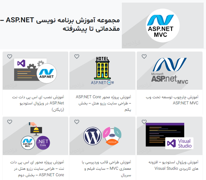 مجموعه فیلم آموزش برنامه‌نویسی ASP.NET از فرادرس