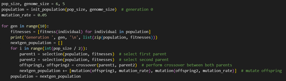 الگوریتم‌ ژنتیک در پایتون
