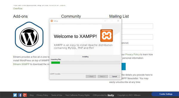 تنظیمات xampp