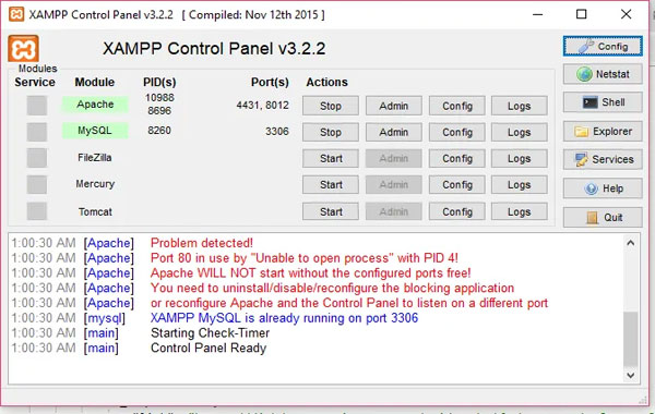 تغییر پورت 443 xampp