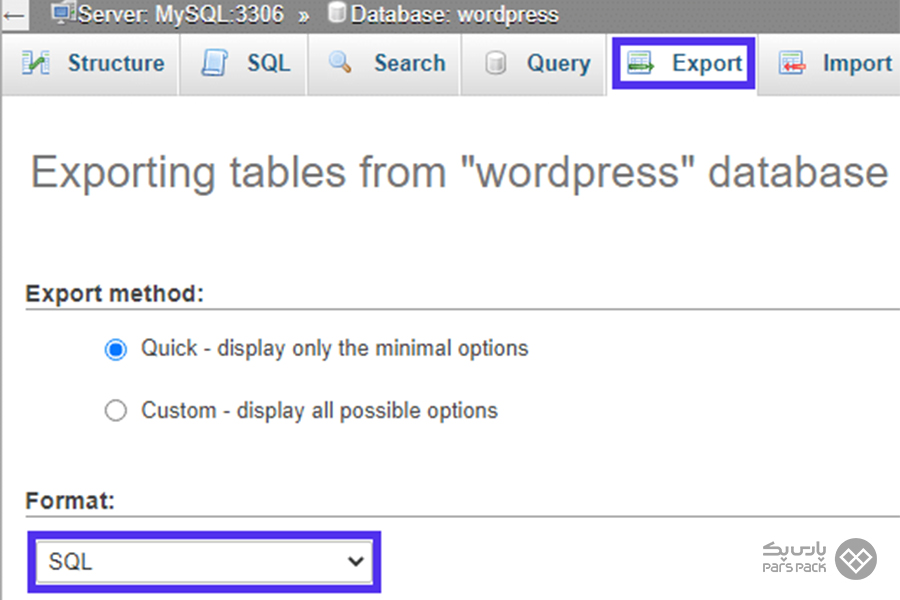 انتقال پایگاه داده MySQL و MariaDB