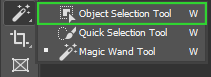 object selection tool در فتوشاپ