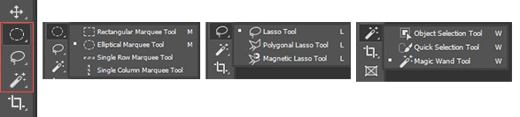 ابزارهای انتخاب در فتوشاپ