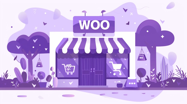 فروشگاه با تابلوی WOO - ووکامرس چیست