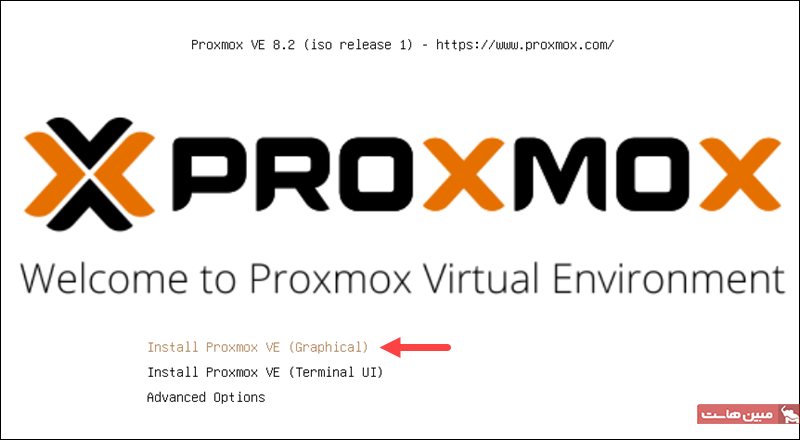 تصویر ۲ نصب Proxmox